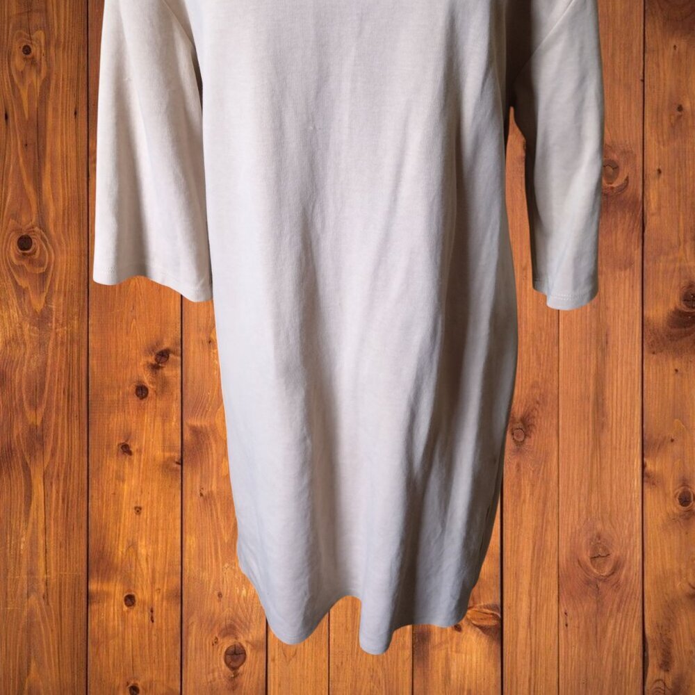 ZARA Women's Small 3/4 Sleeve Beige Turtleneck Dress Neutral Casual Classic NEW - Picture 5 of 7